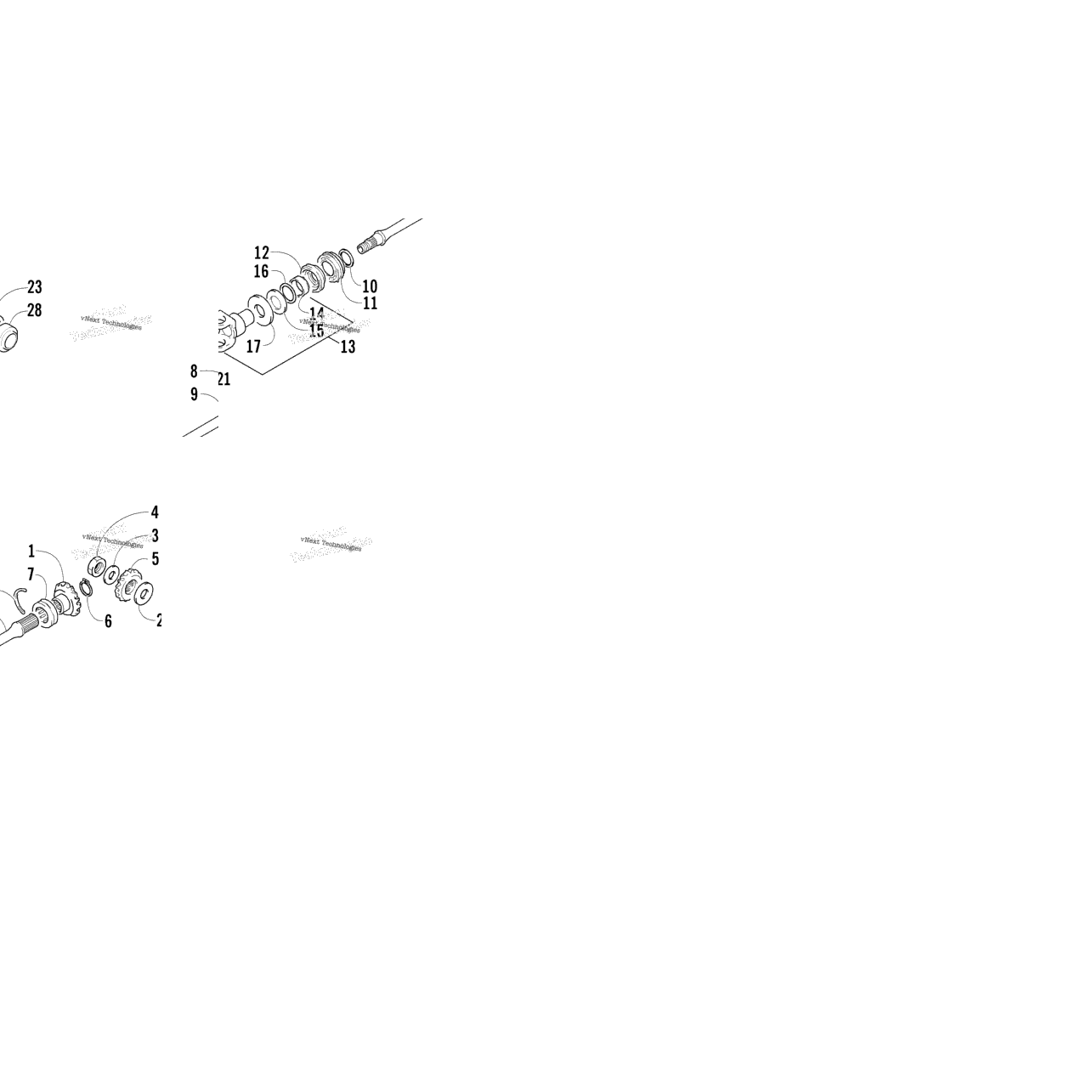 Secondary Gear/Output Shaft Assembly