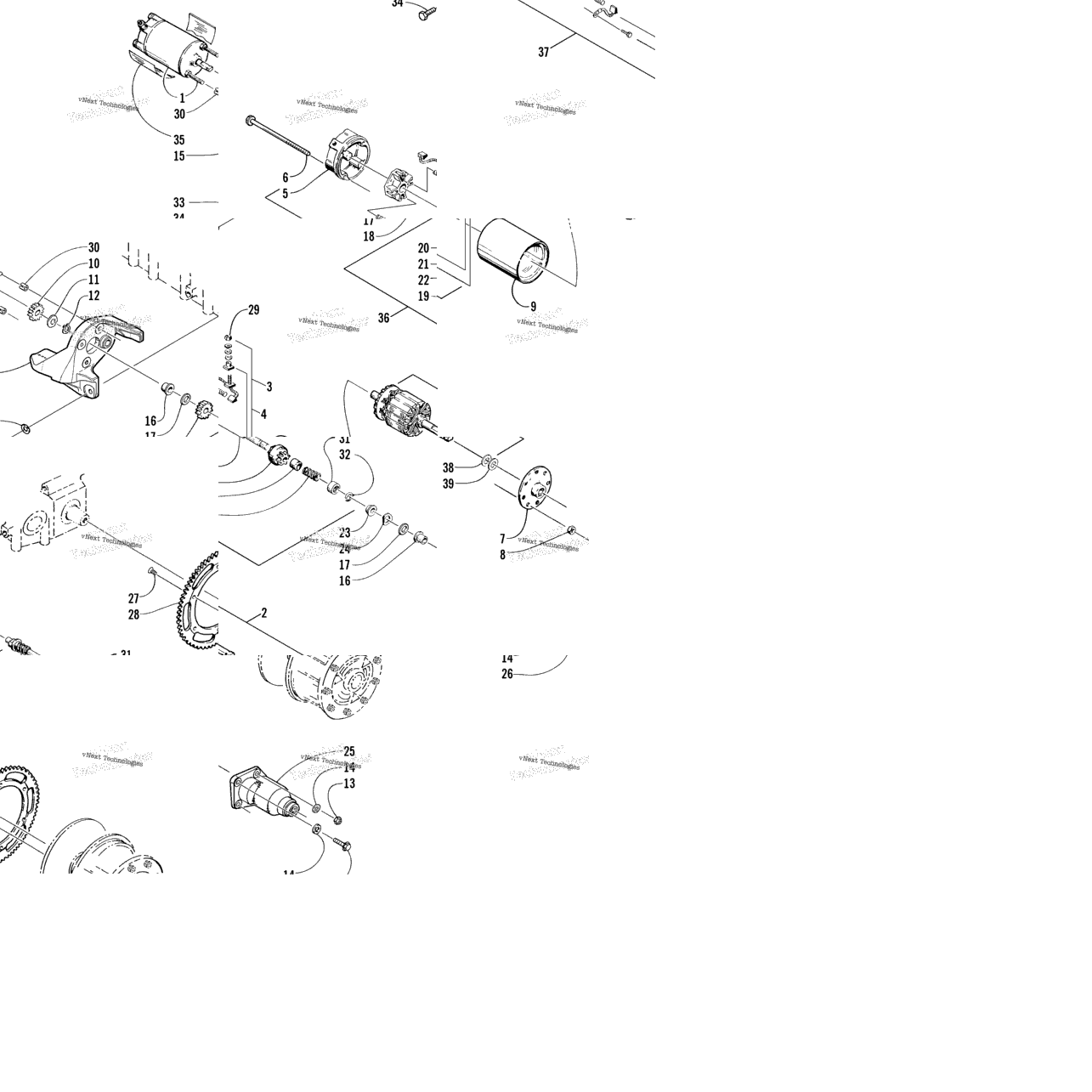 Electric Start - Starter Motor Assy (Optional)