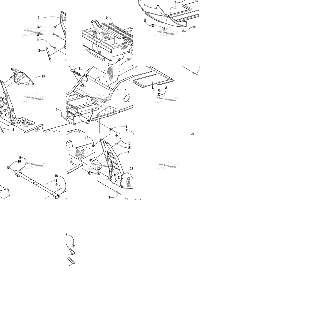 Front Frame And Footrest Assembly (Mc)