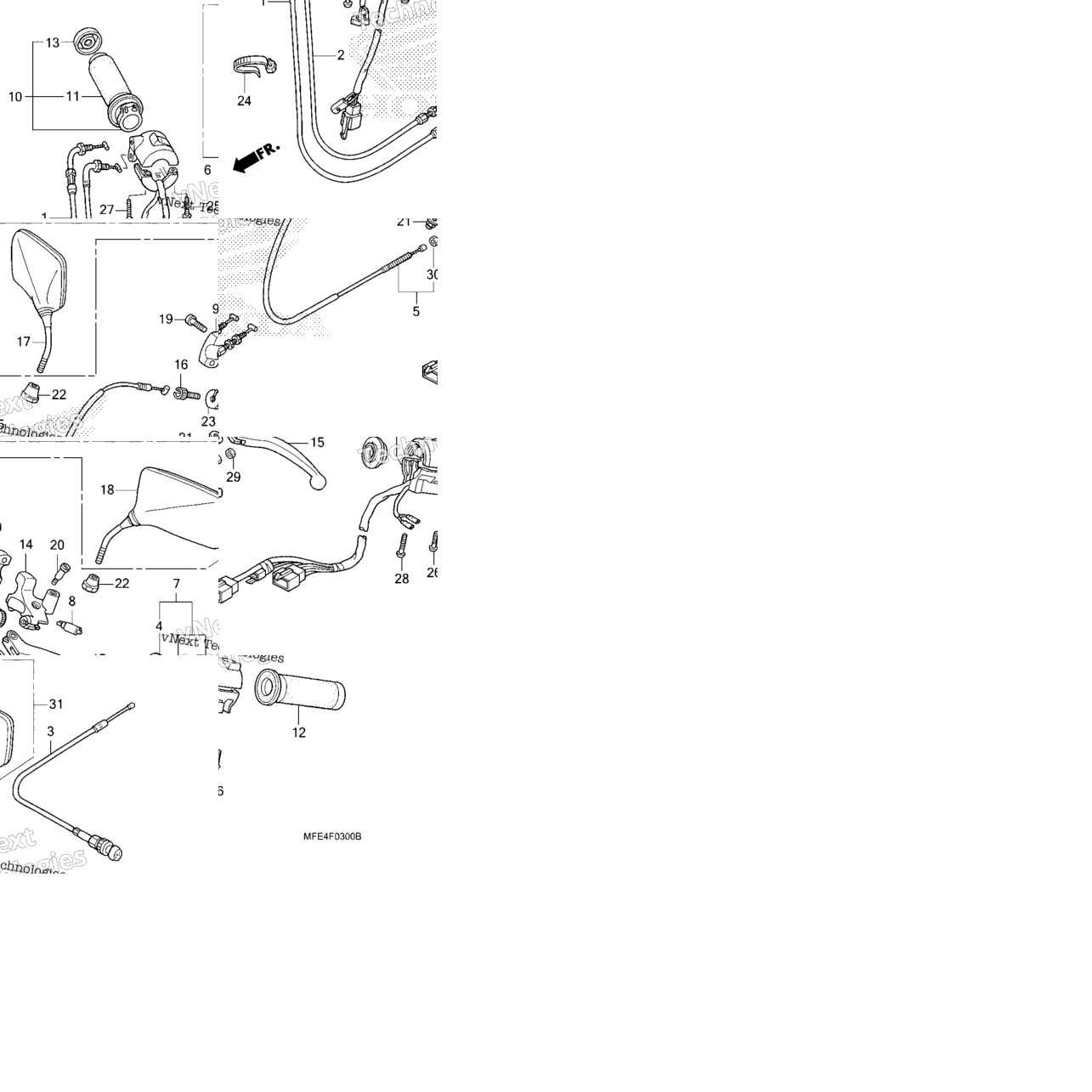 Handle Lever@Switch@Cable