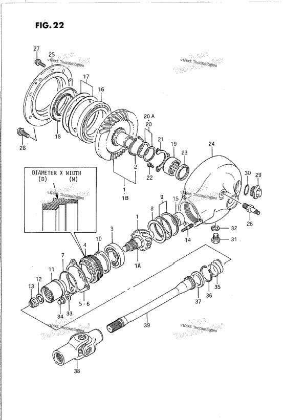 Propeller Shaft - Final Drive Gear