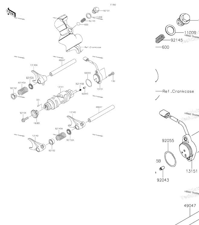 Gear Change Drum/Shift Fork(S)