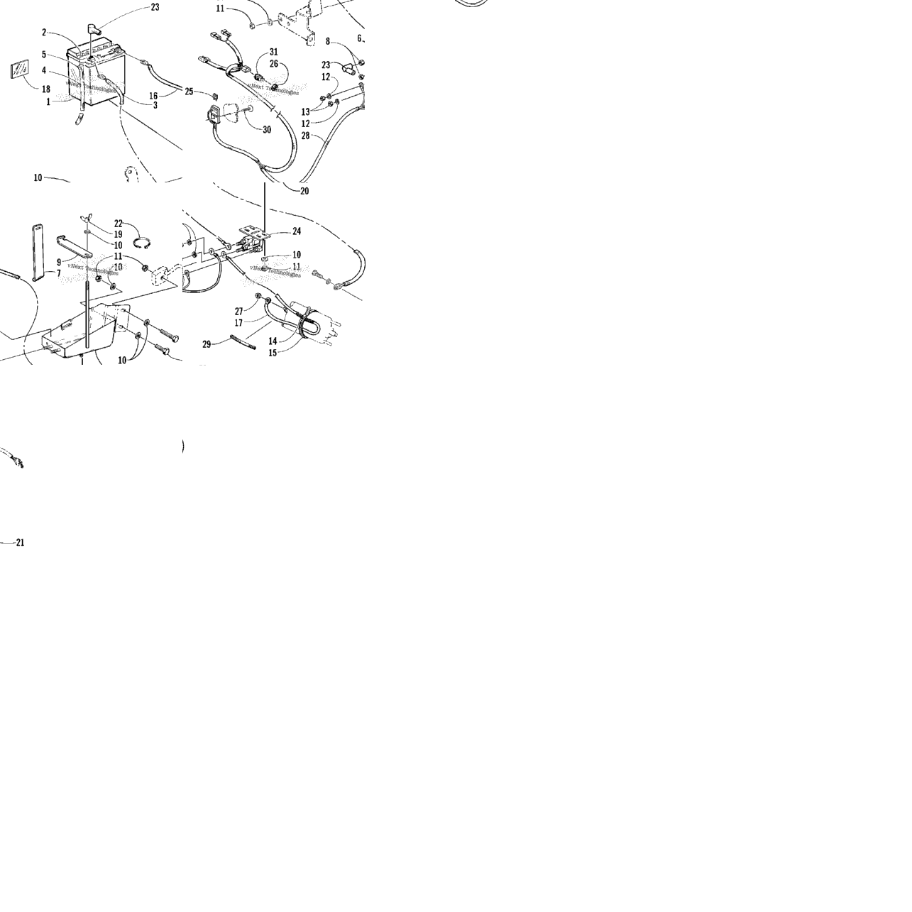 Battery, Solenoid, And Cables