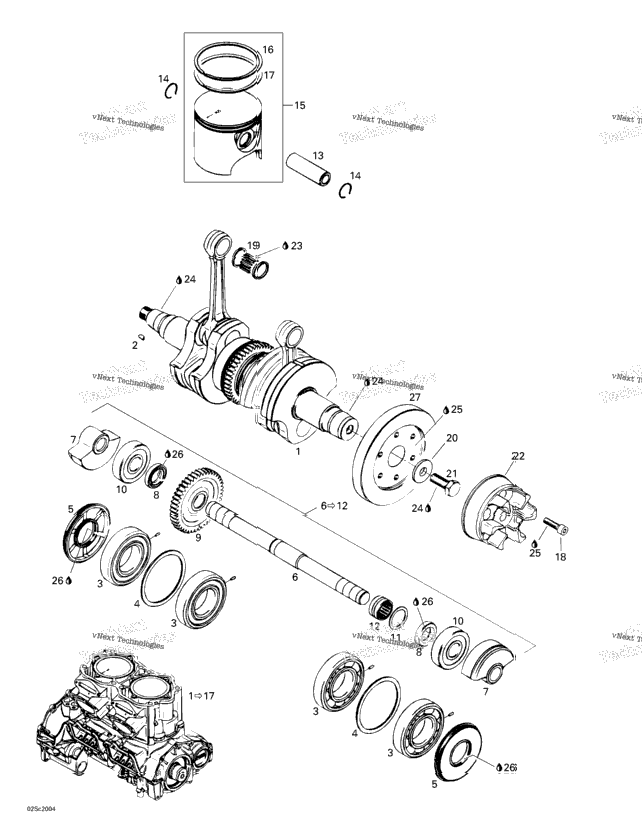 Crankshaft And Pistons