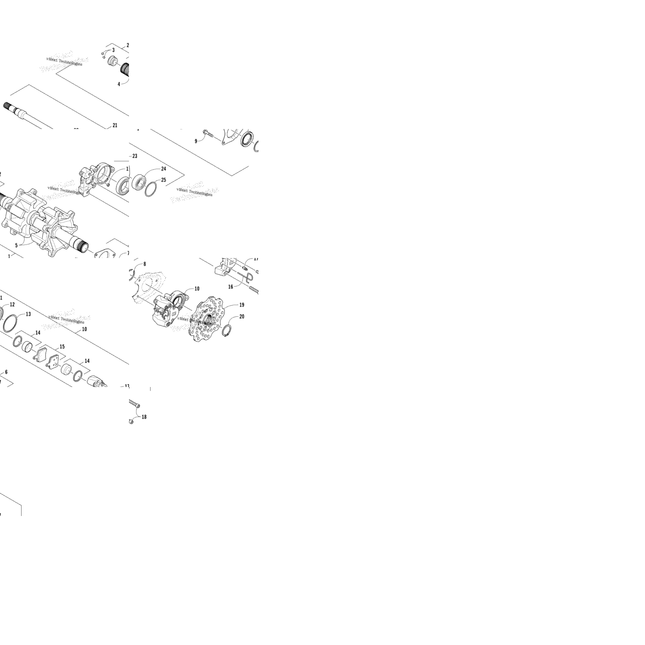 Drive Train Shafts And Brake Assemblies