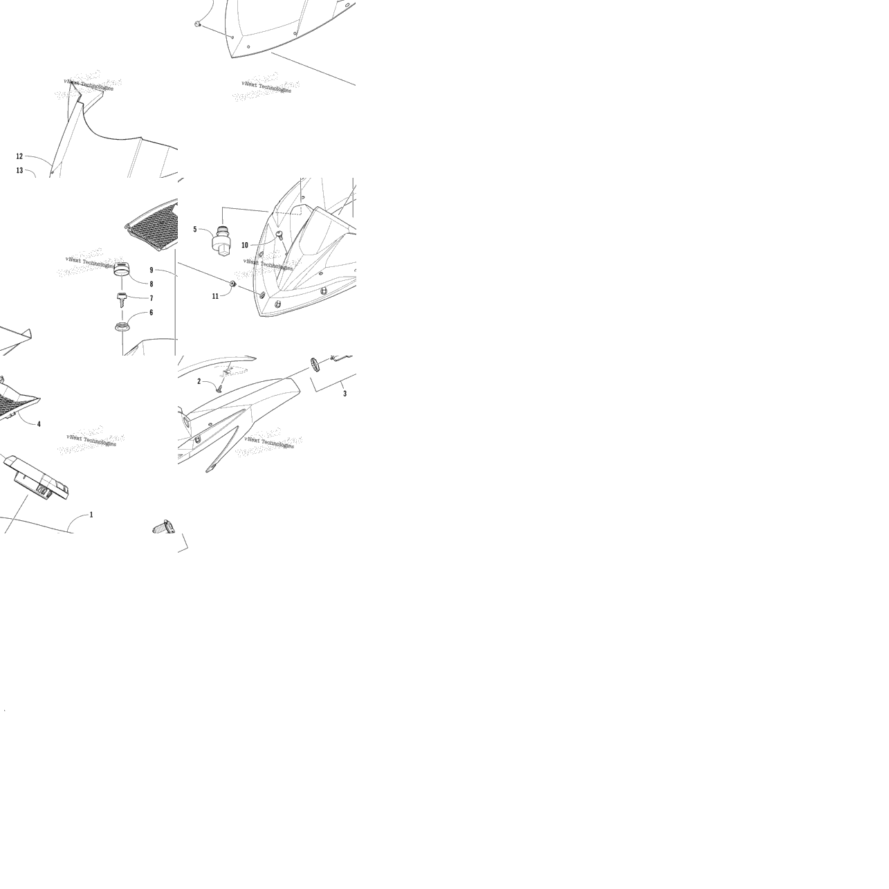 Windshield And Instruments Assemblies