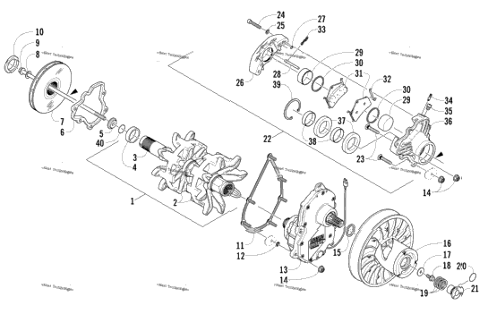 Drive Train Shafts And Brake Assemblies