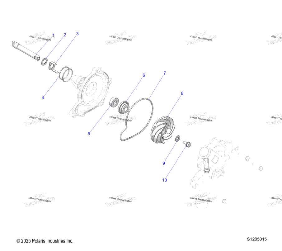 Engine, Waterpump Assembly