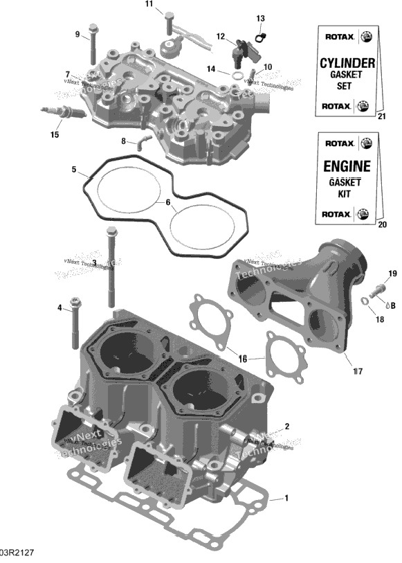 Rotax - Cylinder And Cylinder Head - Na - Shot