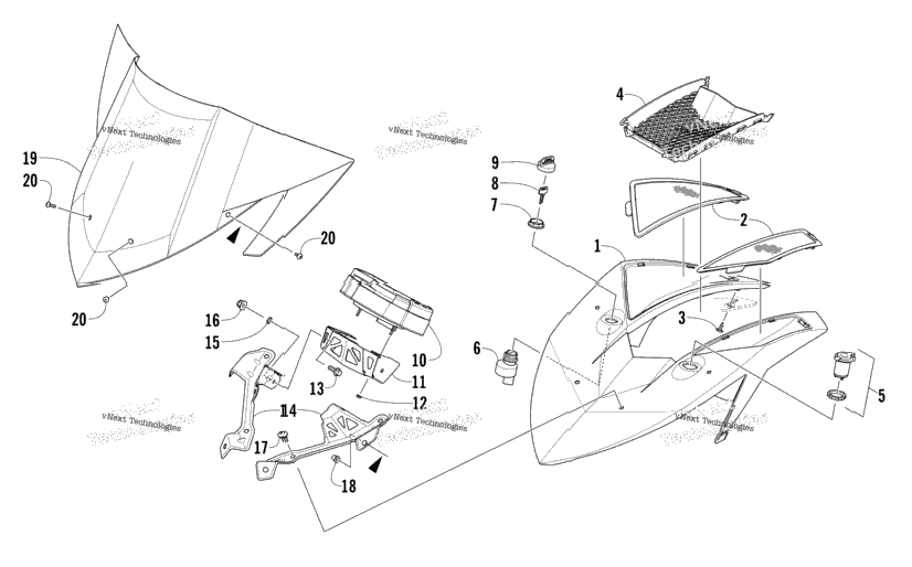 Windshield And Instruments Assemblies