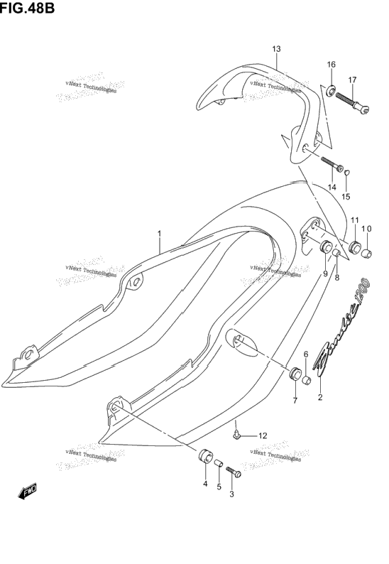 Seat Tail Cover (Gsf1200k1)
