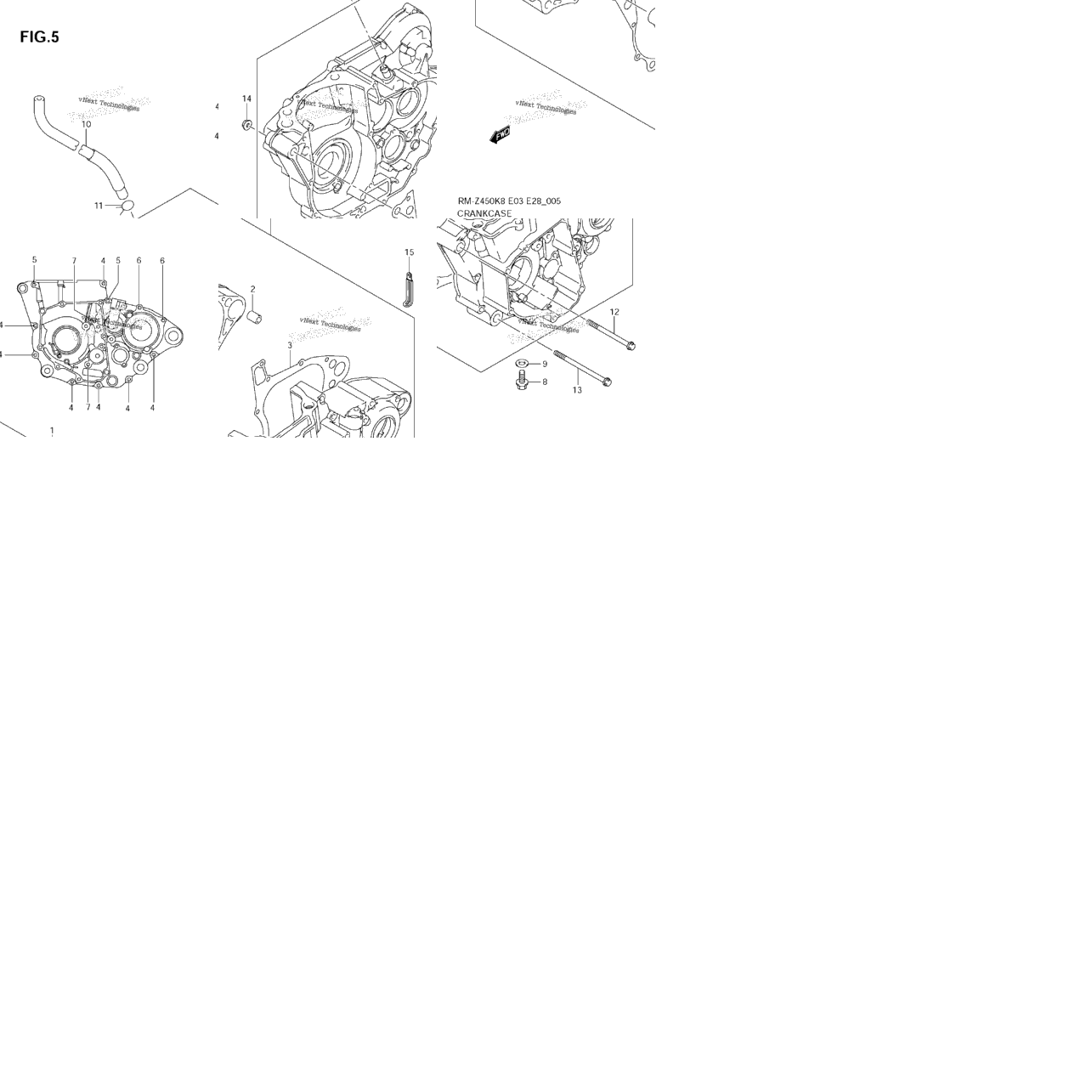 Crankcase (Rm-Z450k 8/K9/L0)