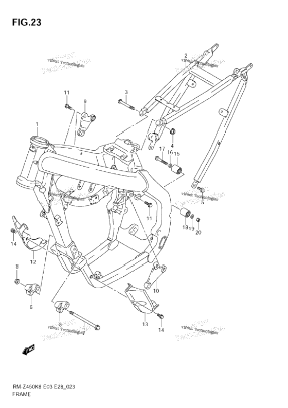 Frame (Rm-Z450 K8/K9)