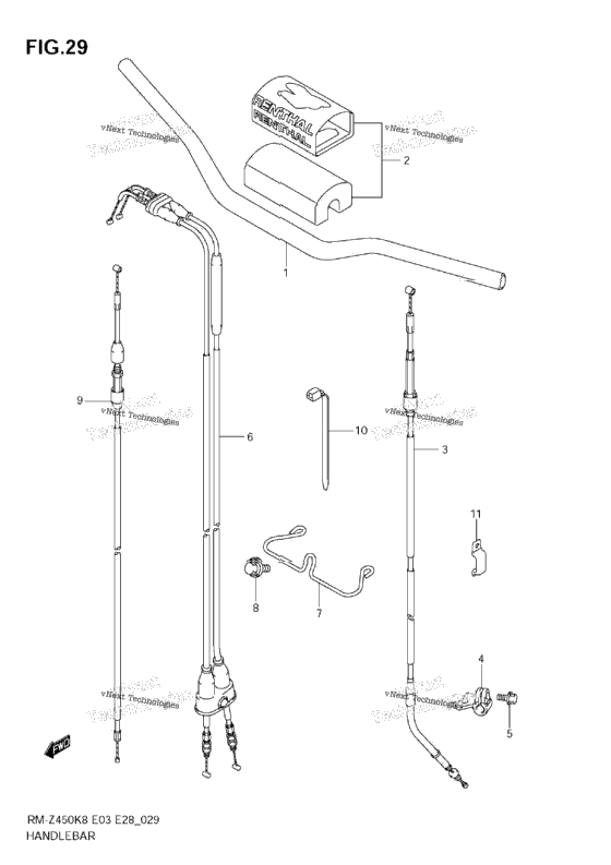 Handlebar (Rm-Z450 K8/K9/L0)