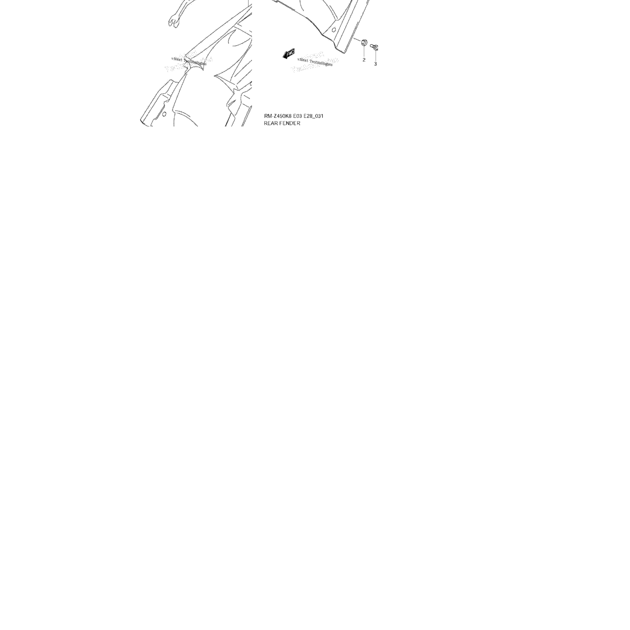Rear Fender (Rm-Z450 K8/K9/L0)