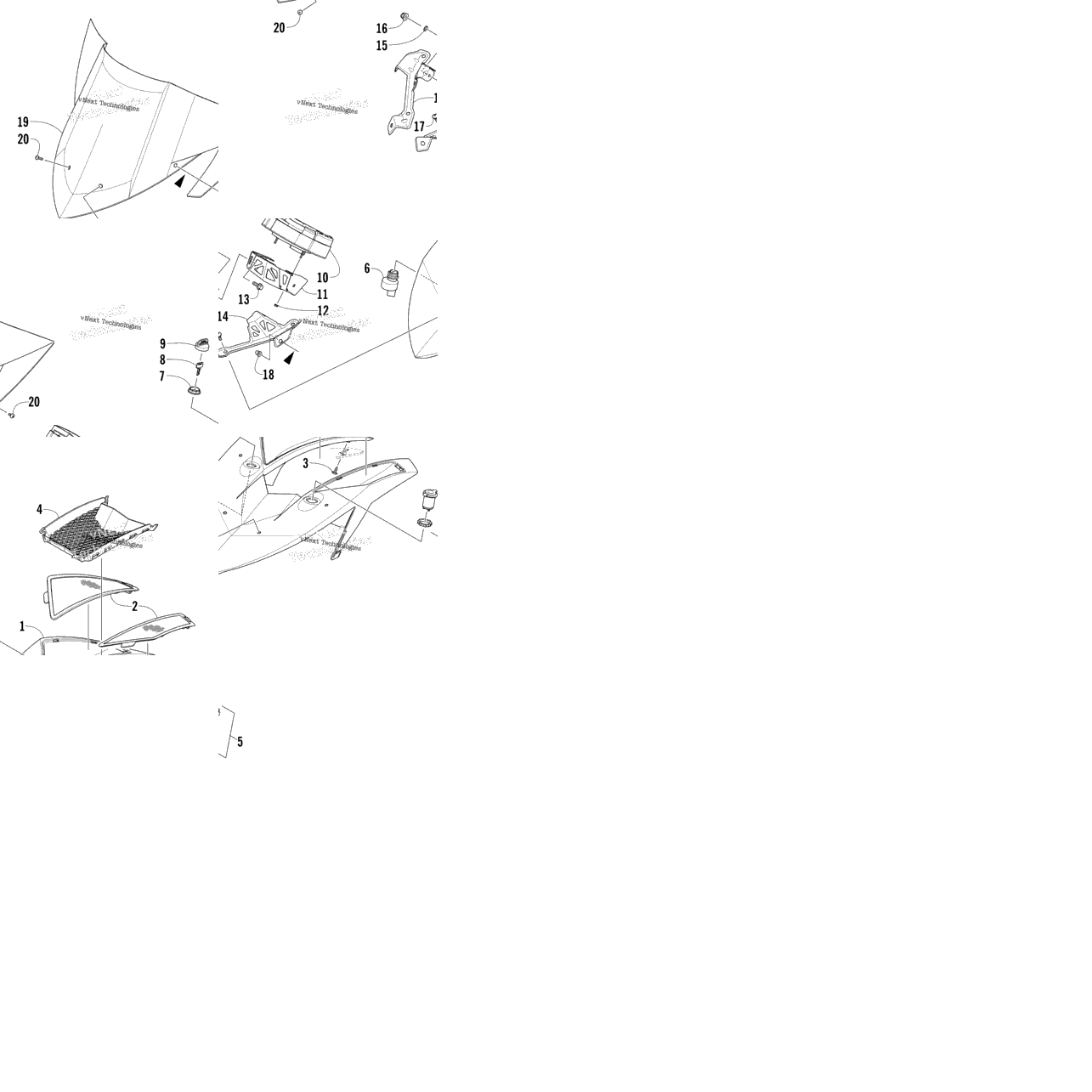 Windshield And Instruments Assemblies
