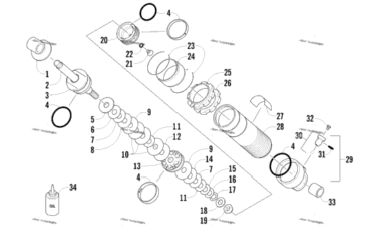 Rear Suspension Front Arm Shock Absorber