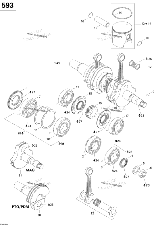 Crankshaft And Pistons 593
