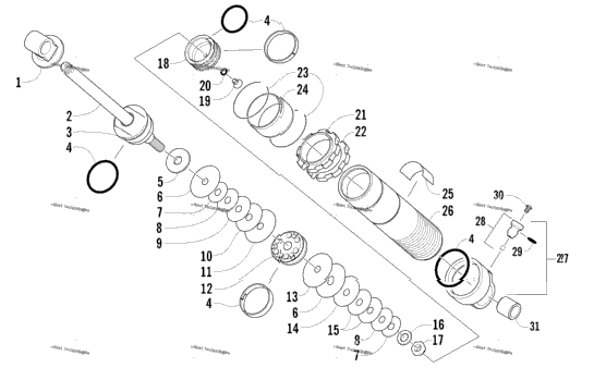Rear Suspension Front Arm Shock Absorber