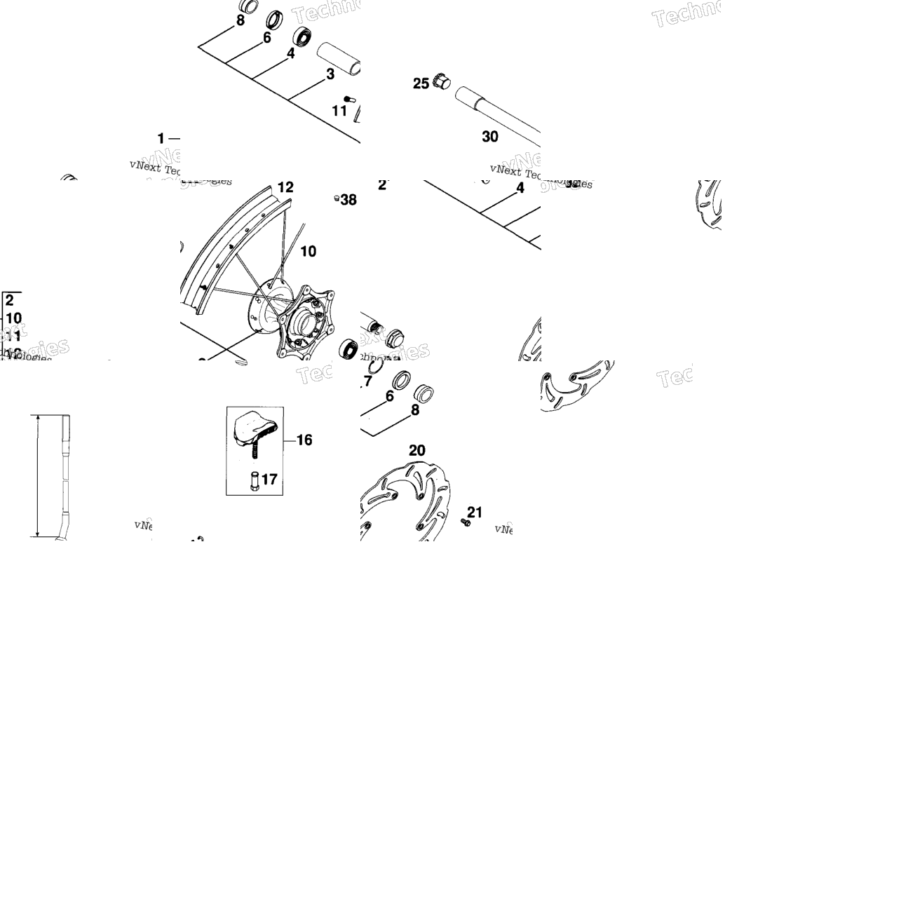 Front Wheel Sx, Exc