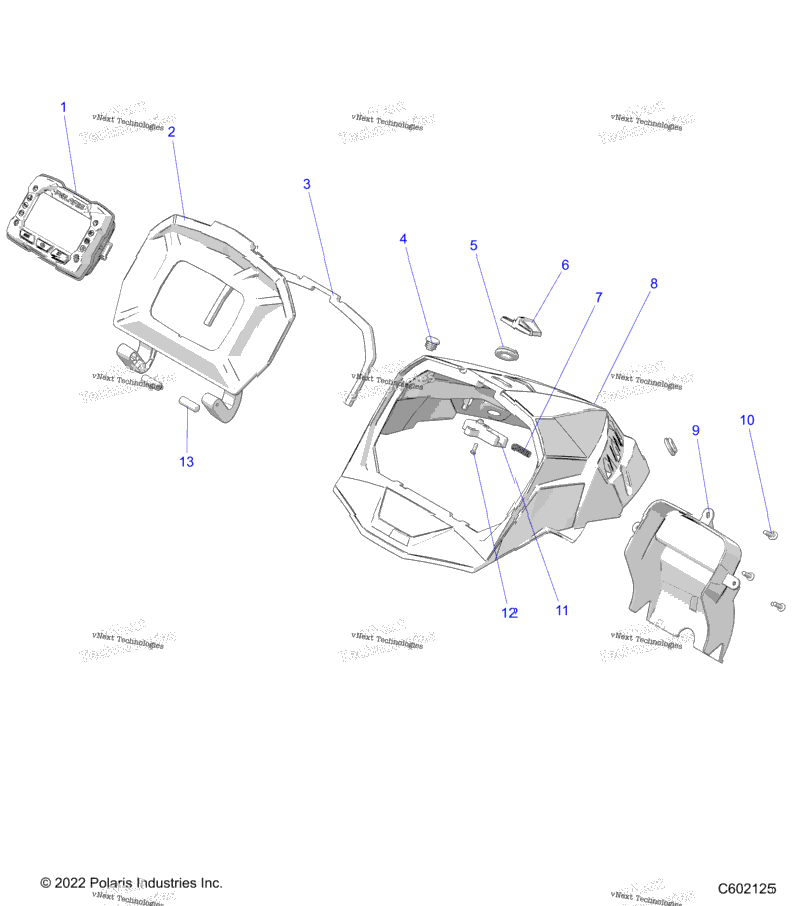 Body, Hood Cap Asm., Std. Gauge