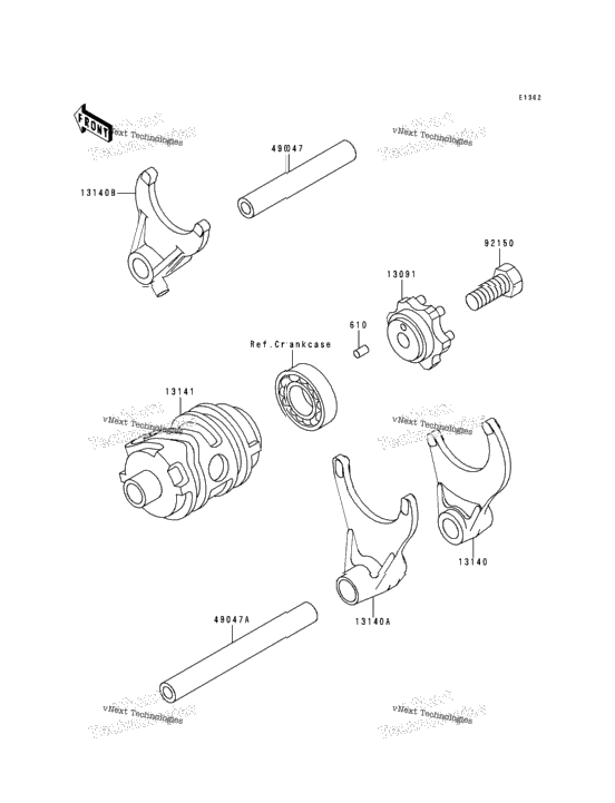 Gear Change Drum/Shift Fork(S)