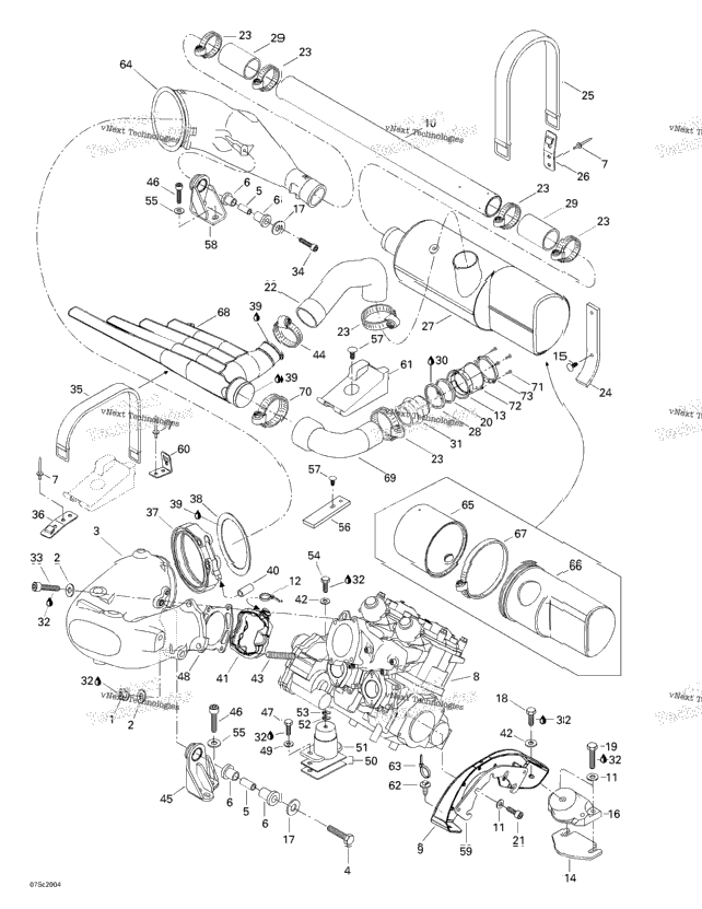 Engine Support And Muffler