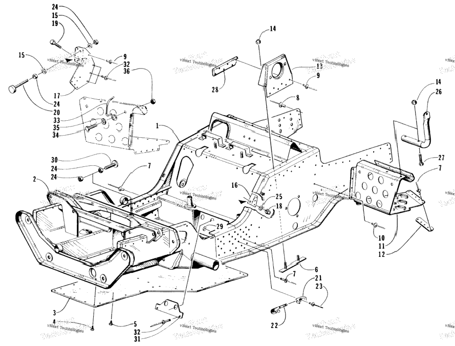 Front Frame And Footrest Assembly