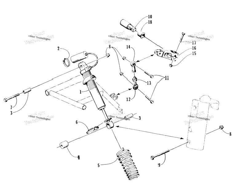 Shock Absorber And Sway Bar Assembly