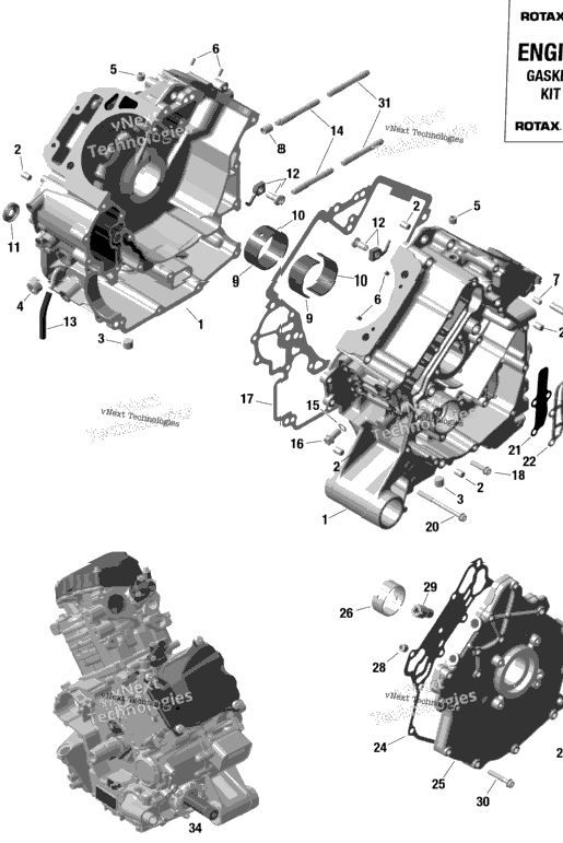 Rotax - Crankcase