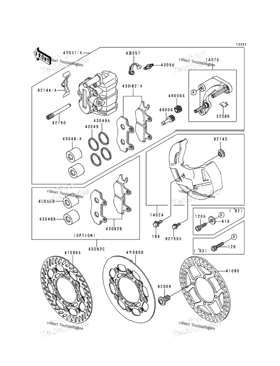 Front Brake (Kx500-E4/E5)