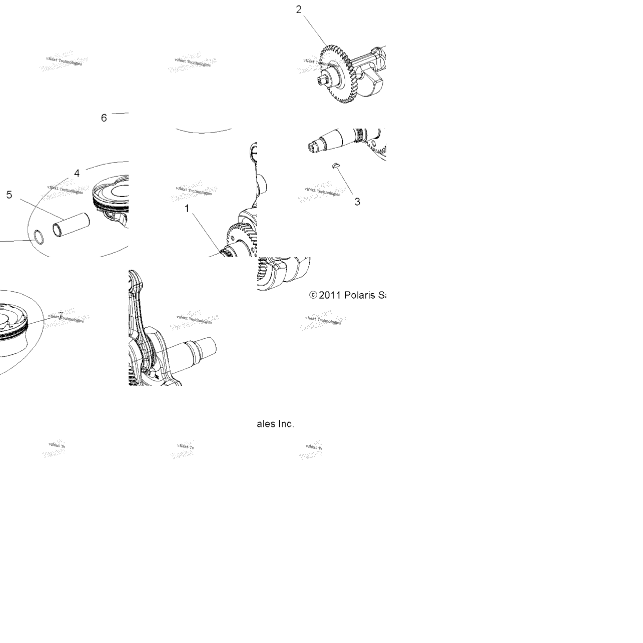 Engine, Crankshaft, Piston & Balance Shaft A17ses57c1/C2/C7/Cl/E1/E2/E7/El/Set57c1/C2/E1/E2