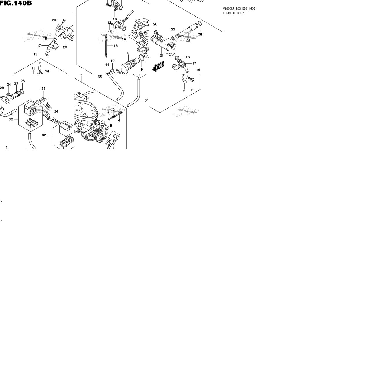 Throttle Body (Vz800l7 E28)