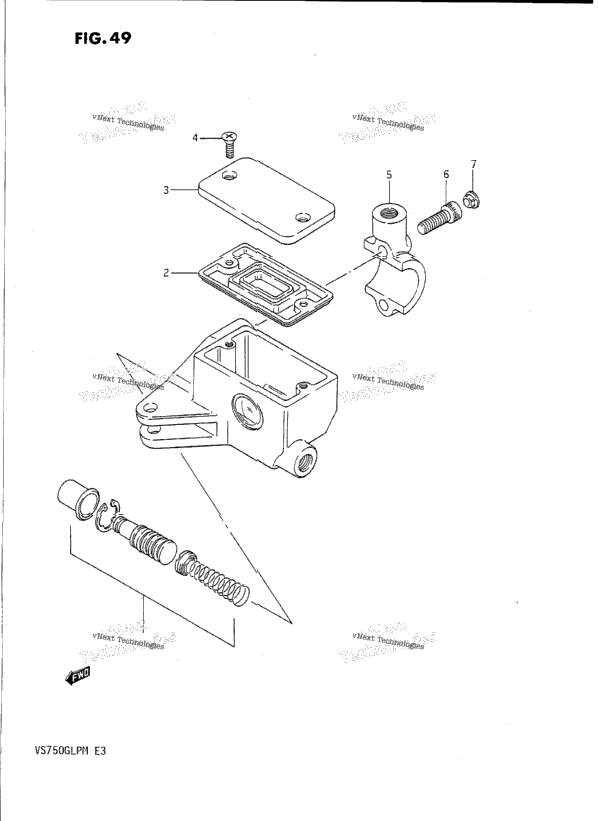 Front Master Cylinder (Model J)