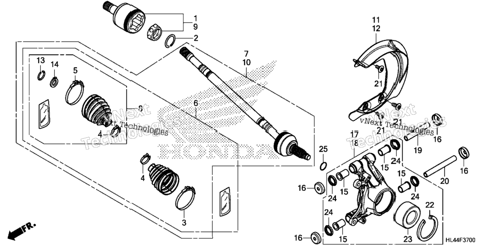 Rear Knuckle@Rear Driveshaft