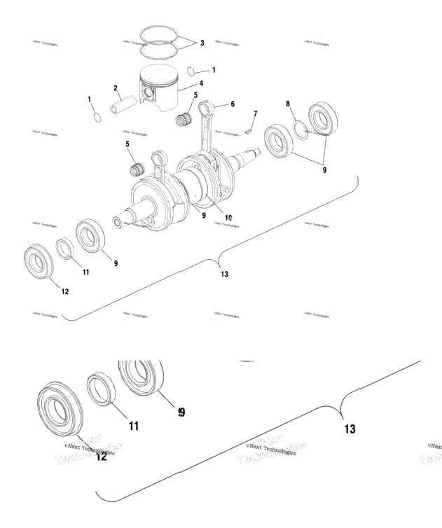 Piston & Crankshaft S01sm8bs