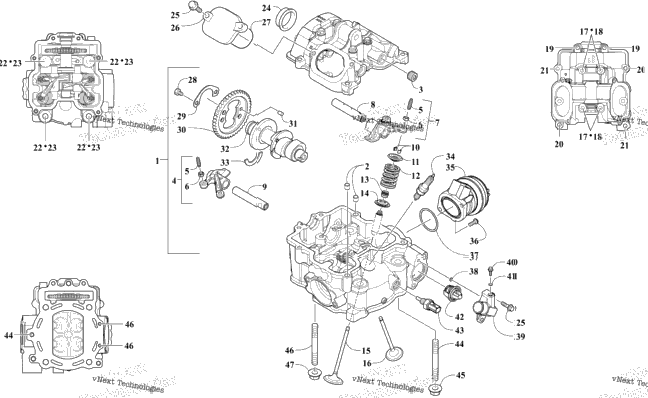Cylinder Head And Camshaft/Valve Assembly