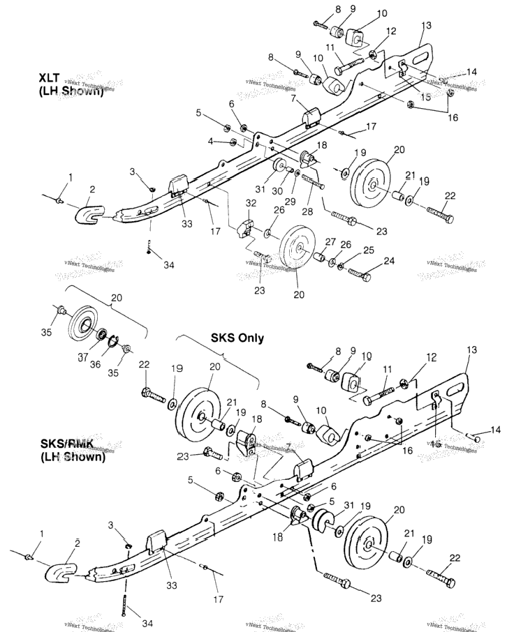 Rail Mounting Xlt 0970756, Xlt Sks , & Xlt Rmk 097095 (4937693769B013)