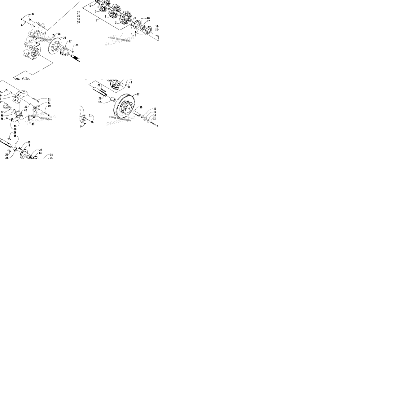Drive Train Shafts And Brake Assemblies