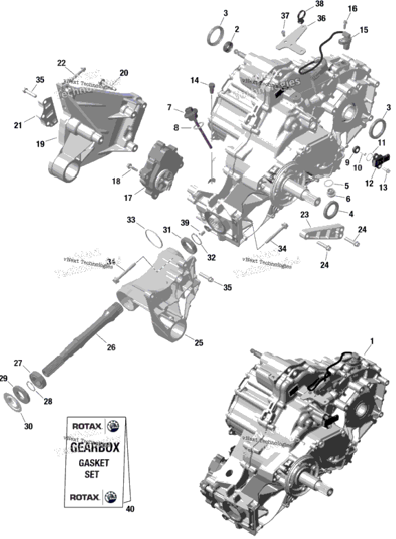 Rotax - Gearbox Assy And Drive Shaft