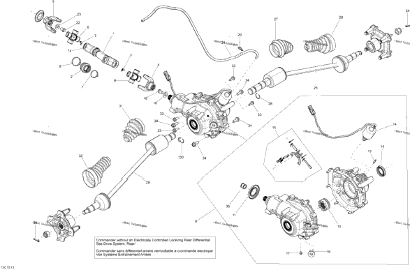 Drive System, Rear - With Locking Rear Differential