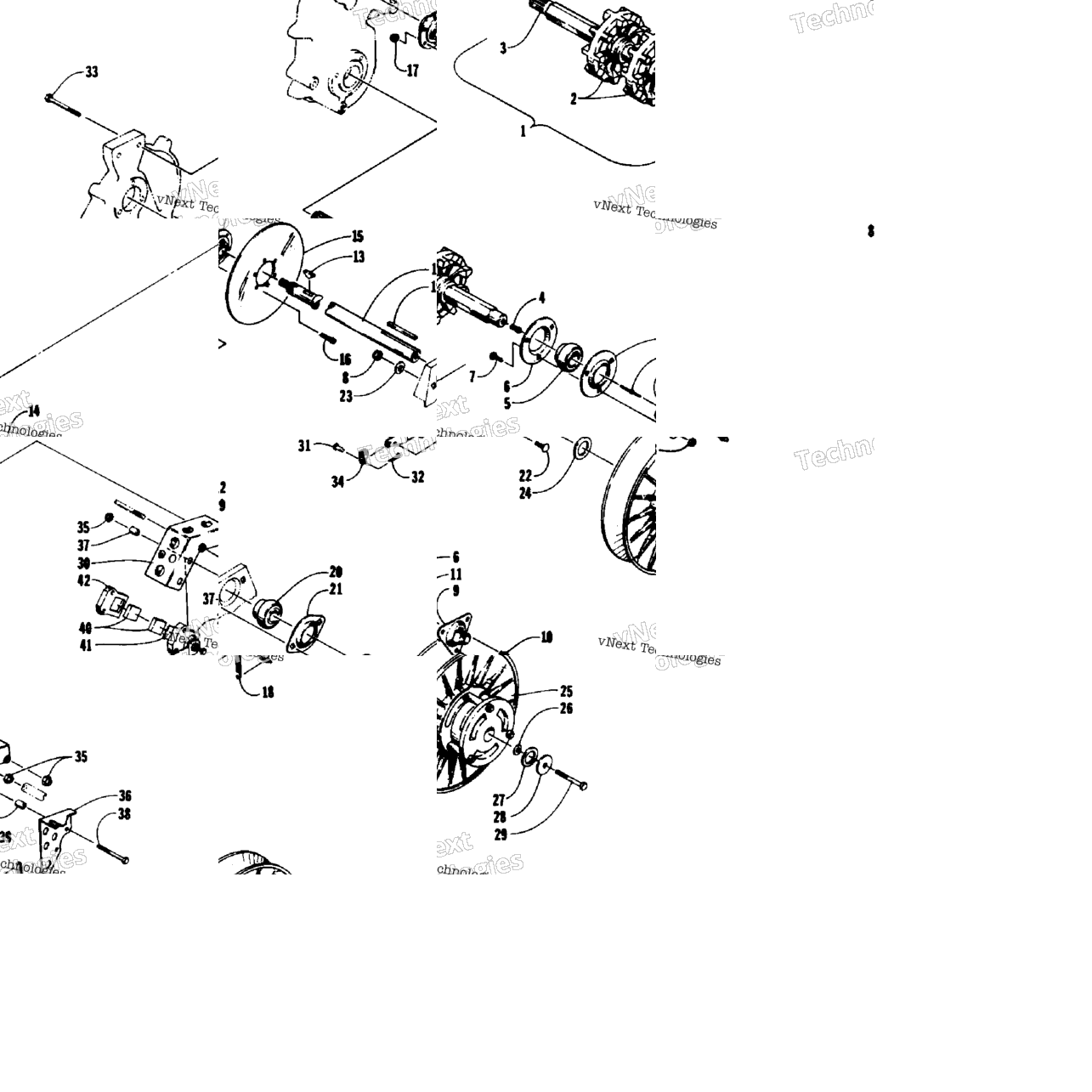 Drive Train Shafts And Brake Assemblies