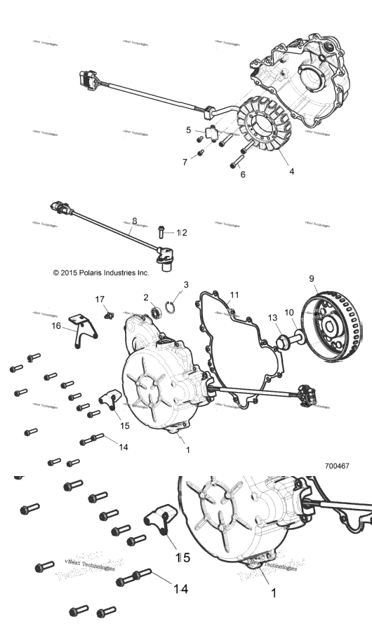 Engine, Stator And Flywheel