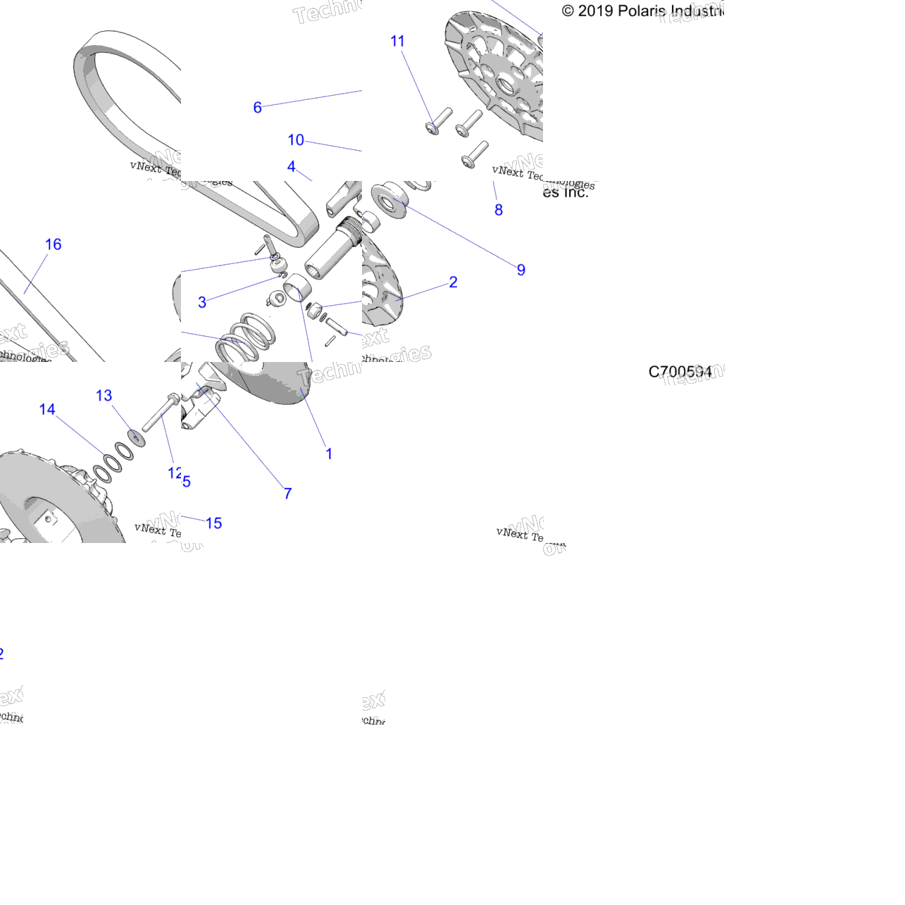 Drive Train, Secondary Clutch