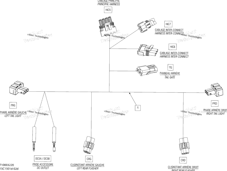 Electrical Harness Rear, Europe