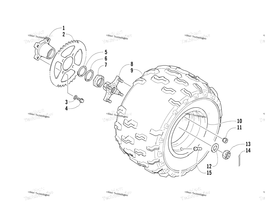Left Rear Wheel Assembly