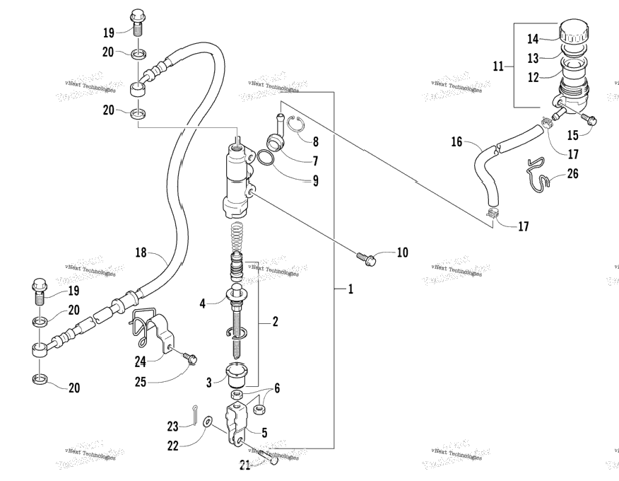 Rear Master Cylinder Assembly