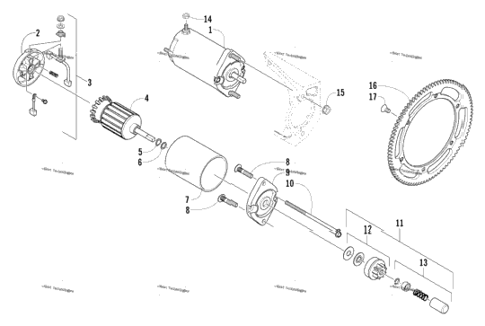 Electric Start - Starter Motor Assembly (Optional)