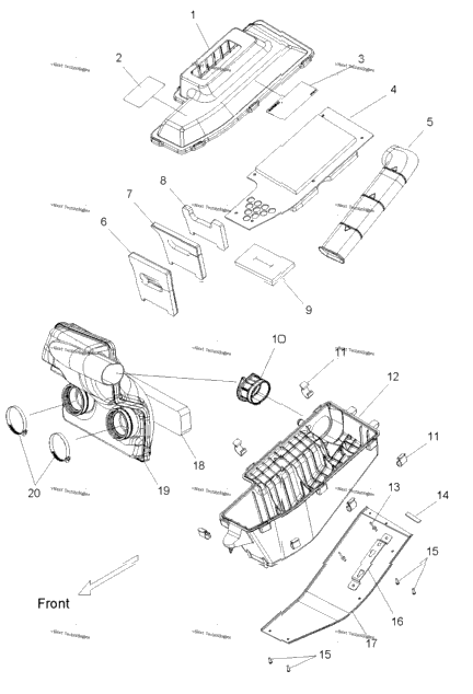 Engine, Air Intake System S09pt7es/Ee (49Snowair09trg)