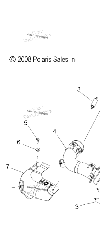 Engine, Exhaust S09pt7fs (49Snowexhaust09trg)